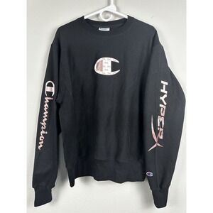 Champion HyperX Reverse Weave Sweater Medium Black Gamers Gaming Gold SOLD OUT